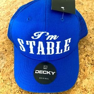“I’m stable” Royal Blue Decky Baseball Cap